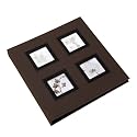 Umbra Villa Cloth Album Holds 260 4"x6" Photos- Espresso