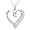Sterling Silver White Round Diamond Heart Pendant (1/10 cttw)