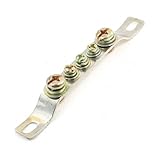 uxcell 端子台　銅ターミナルブロック　コネクタ　ねじ端子台　　銅トーン　5ポジション 2x15