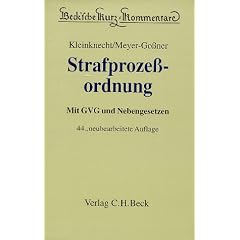 Beck'sche Kurzkommentare, Bd.6, Strafproze�ordnung (StPO)