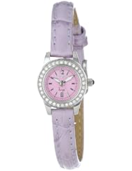 Invicta Womens 13655 Angel Purple Dial Crystal Accented Purple Leather Watch