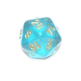 Chessex Borealis Teal with gold d20 Dice