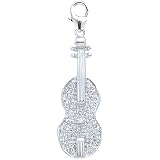 Buy 14k Gold Diamond Violin Charm (1 10 cttw) by Amazon.com Collection