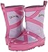 Kidorable Ballerina Rainboots, Pink, Kids Sizes, Natural Rubber Boots with Cotton Lining, Pull On Heel Tab & Non-Slip Sole