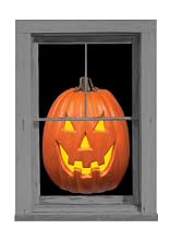Illuminating Happy Jack-O-Lantern 60in Translucent Window Poster