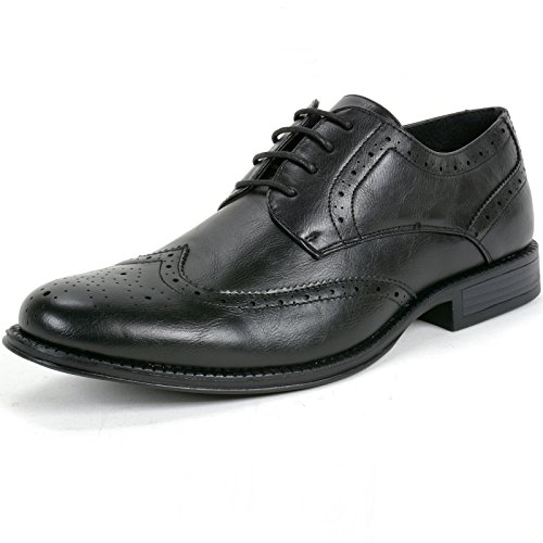 Alpine Swiss Zurich Mens Dress Shoes Brogue Wing Tip Laceup Oxford Black 10 M US