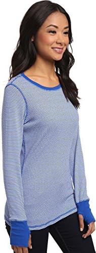 Allen Allen Women's Stripe Thumbhole Tee Nautical T-Shirt SM (Women's 4-6)