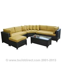 Big Sale Kontiki Patio Furniture - The Ritz Sunbrella Series - 5 Piece Sectional Set