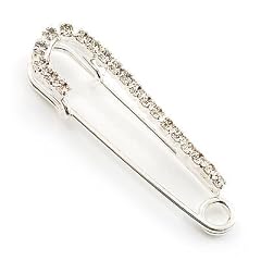 Niedliche Halstuch-Anstecknadel mit Strass (Silberfarben)