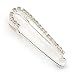 Tiny Crystal Scarf Pin Brooch (Silver Tone)
