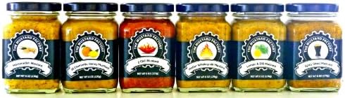 Mustard Lovers 6 Jar Connoisseur Selection Gift Free Shipping