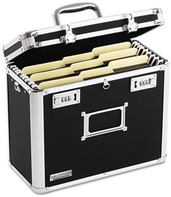 IDEASTREAM CONSUMER PRODUCTS VZ01187 Locking File Tote Storage Box, Letter, 13-3/4 x 7-1/4 x 12-1/4, Black