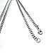 TRUSUPER Jewelry 3.5mm Titanium Steel Mens Beveled Curb Link Chain Silver Necklace, 24