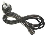 Max Value UK Mains to IEC (C13) Lead, 1.8 Mtr, Black