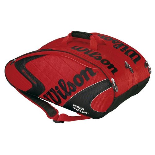 Wilson [K] Pro Tour Red Black Super 6 Pack Tennis Bag
