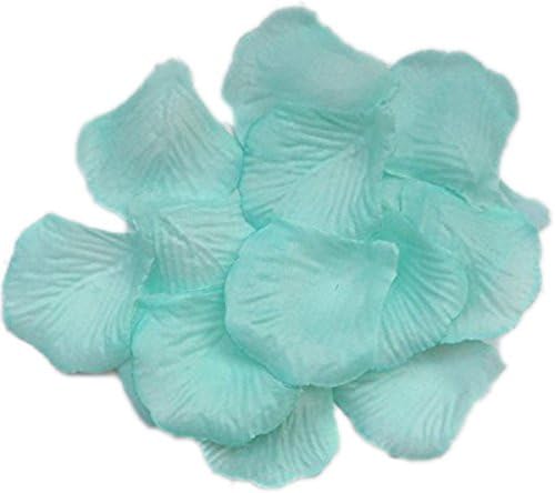 HoHoDeal Mint Artificial Silk Rose Flower Petals Wedding Table Scaters Confetti Party Favor Home Decor (1,000)