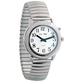 Tel Time Unisex One Button Talking Watch Chrome