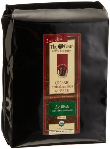 The Bean Coffee Company, Le Bean (Dark French Roast) Organic Ground Coffee, Decaffeinated, 5-Pound Bags