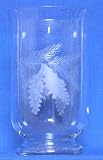 Individually Hand Etched Pine Cone Glass Candle Shade 11.5"H