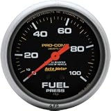 Auto Meter | 5412 2 5/8 Pro-Comp - Fuel Pressure Gauge - Mechanical - Liquid Filled - 0-100 PSI