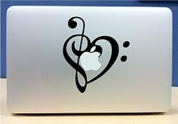 Love Music Heart Note - Vinyl Macbook / Laptop Decal Sticker