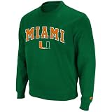 NCAA Miami Hurricanes Automatic Crewneck Pullover (Green, Medium)
