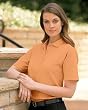Ladies' Short Sleeve Pique Polo - Tangerine