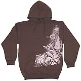 Nintendo Legend of Zelda History Collage Hooded Pullover Sweatshirt (Brown)