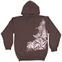 Nintendo Legend of Zelda History Collage Hooded Pullover Sweatshirt (Brown)
