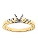 18k Yellow Gold Channel-Set Diamond Engagement Ring Setting (1/5 ct tw, J, I1)