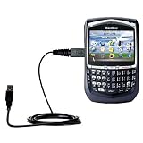 Classic Straight USB Cable for the Blackberry 8700r with Power Hot Sync and Charge capabilities - Gomadic Brand w/ TipExchange Technology