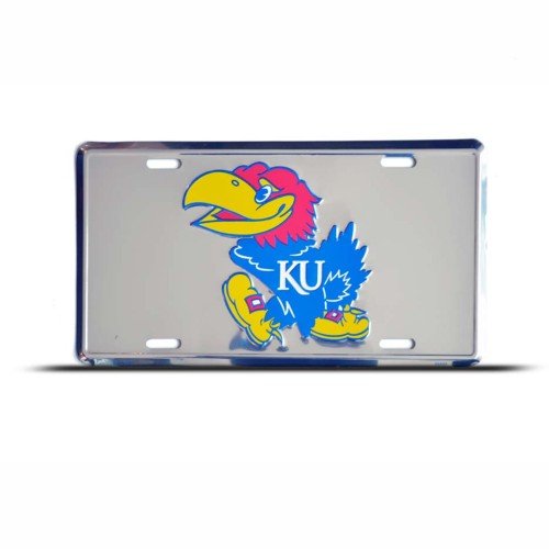 Kansas Jayhawks Metal College License Plate Wall Sign Tag