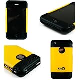YELLOW KROO FUZE SERIES HARD CASE PROTECTOR for APPLE IPHONE 3G 8GB 16GB (Wireless Phone Accessory) newly tagged 