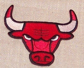 NBA CHICAGO BULLS 2 3/4" Team Logo Embroidered PATCH