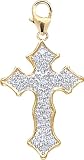 14k Gold Diamond Cross Charm (1/10 cttw)