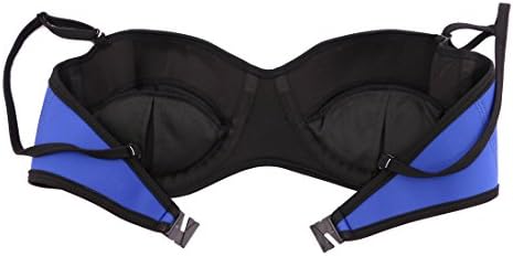 Wind Hut Women Color Conjoin Neoprene Bikini Set Swimwear Swimsuit (S:US 2-4, Deep blue)