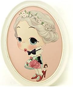 Ddung Luxury Doll Illustration Vintage Big Oval Frame (Pink)