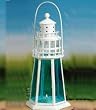 White Lighthouse Tealight/Votive Candle Lantern (14.25 inch)