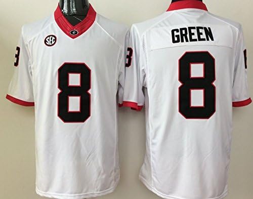 Men's Georgia Bulldogs AJ Green #8 Football Jersey White Large