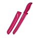 Farberware Resin 8-Inch Bread Knife with Sheath, Pink