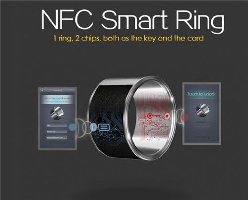 G1 NFC Smart Ring for Smartphone with Unlock Smartphone & Exchange Data Function Sz L (Black)