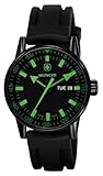 Wenger Men's 70172 Commando Day Date XL Black Rubber Strap Watch