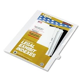 80000 Series Legal Index Dividers, Side Tab, Printed T, White, 25/Pack