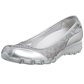Buy Skechers Ladies Tango Lace And Satin Skimmer Wedge by Skechers