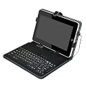 10.2" Leather Case with Keyboard and Stylus Pen for ePad and SuperPad (BLACK)