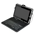 10.2" Leather Case with Keyboard and Stylus Pen for ePad and SuperPad (BLACK)