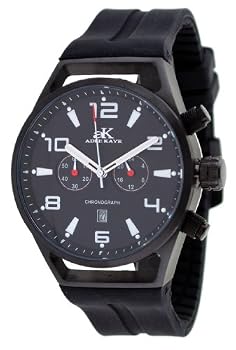 Adee Kaye #AK7232-MIPB Men's Silicone Rubber Strap Chronograph Watch