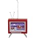 Gold Label Mini Musical TV with Scrolling Scene, Red TV