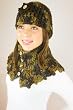 Handmade Pure Chilean Wool Neck Warmer and Hat Set - Winter Grass (100% Crocheted By Hand/one-of-a-kind)