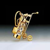 Golf Club Set 24K Gold Plate Swarovski Crystal Ornament